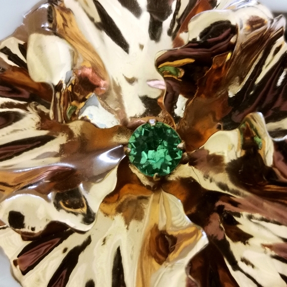 RARE Coro Sterling Silver Large 3D Flower Statement Brooch Pin - Picture 2 of 7